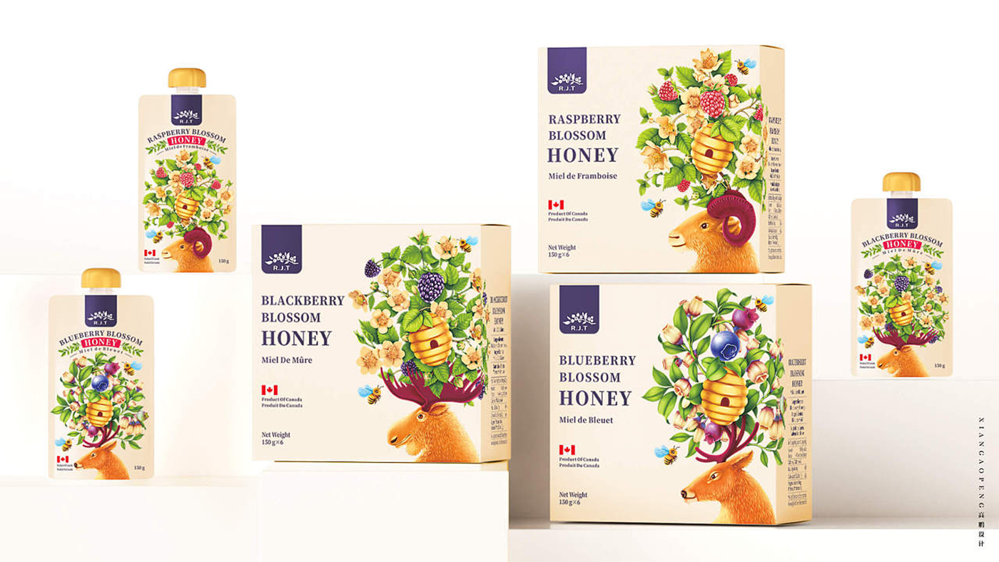 加拿大R.J.T.蜂蜜食品包装设计图2