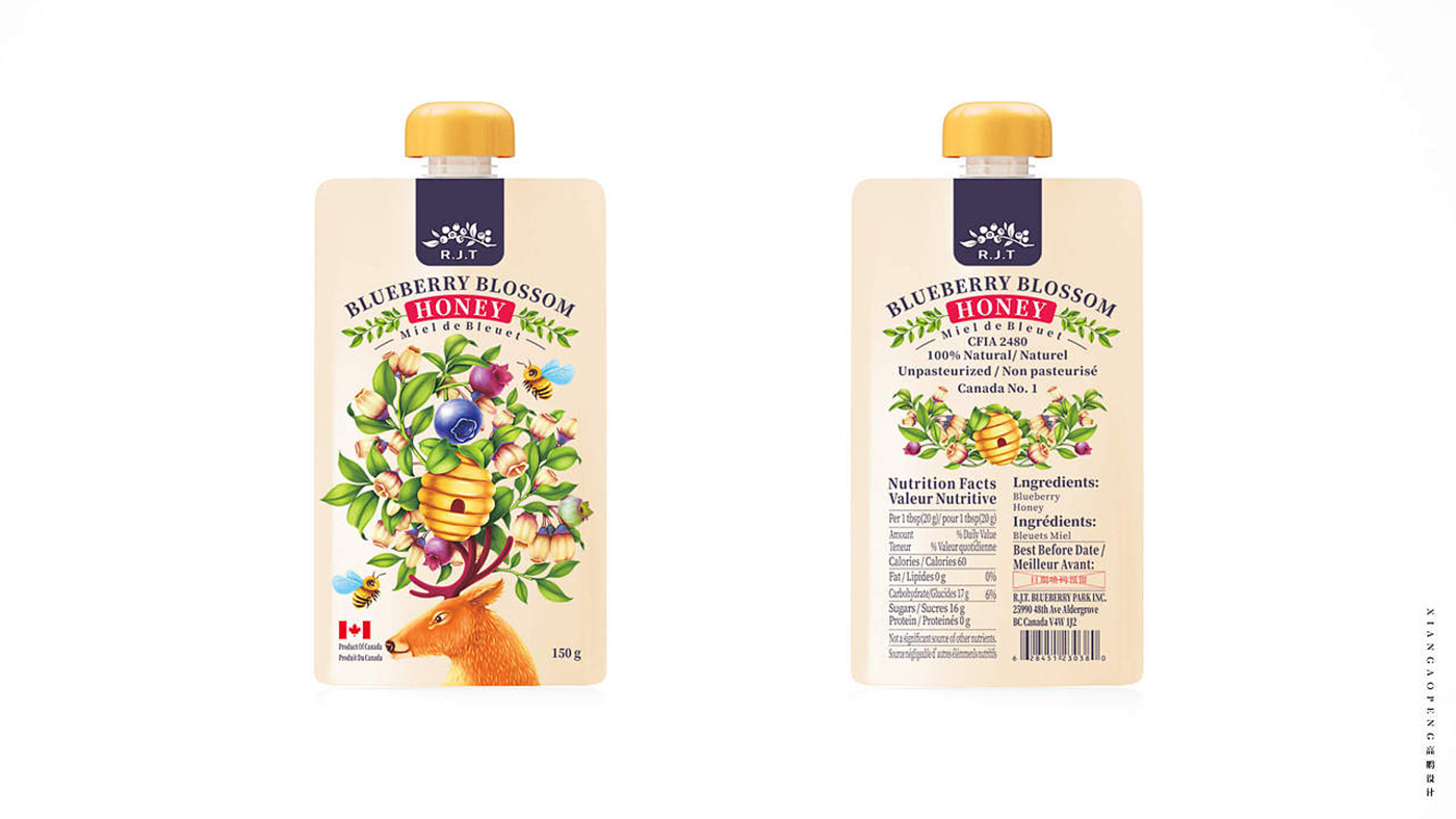 加拿大R.J.T.蜂蜜食品包装设计图3