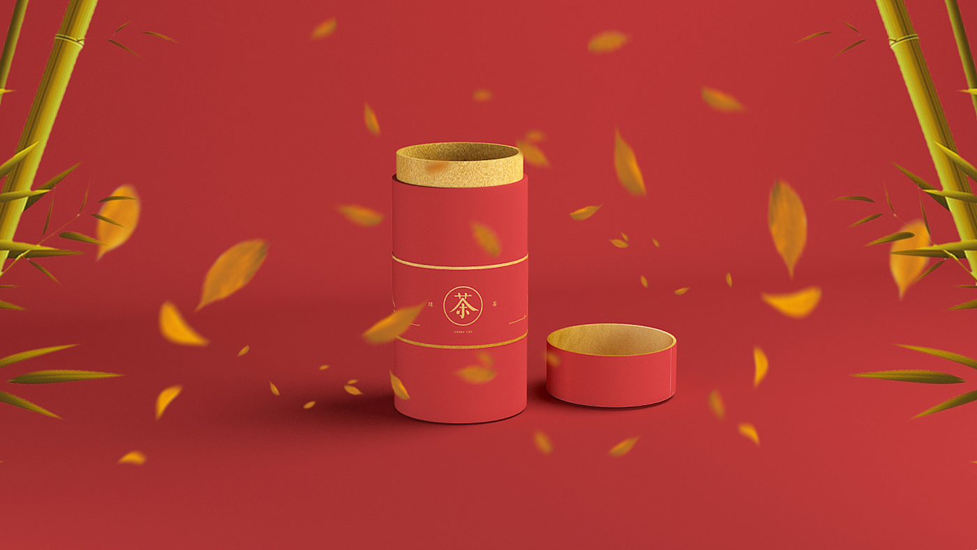 传统茶叶包装盒设计,中国红茶叶盒包装设计