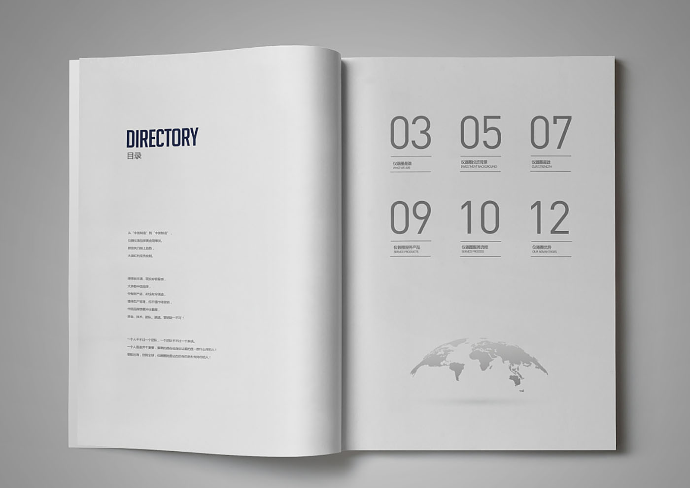 仪器圈集团画册设计-创意投资集团画册设计公司