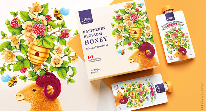 加拿大R.J.T.蜂蜜食品包装设计