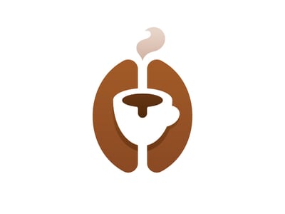 咖啡豆加热咖啡logo设计