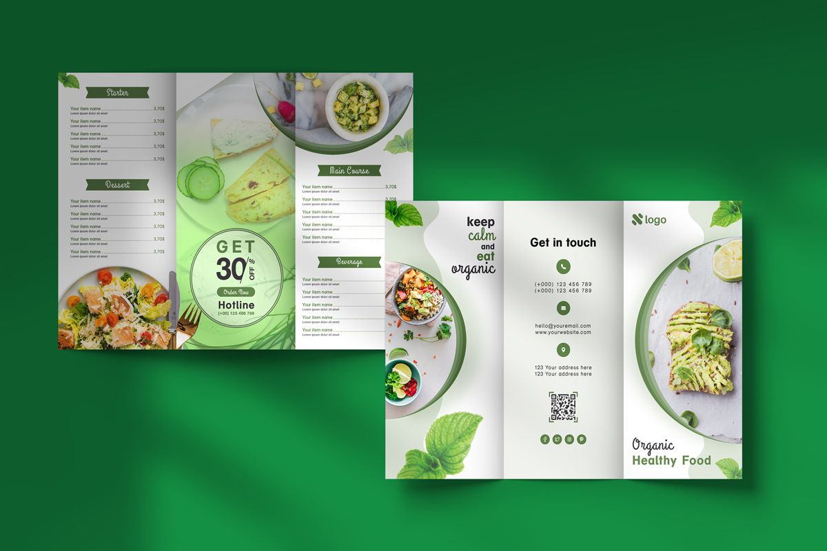 绿色食品宣传折页设计设计,果蔬食品宣传折页设计公司