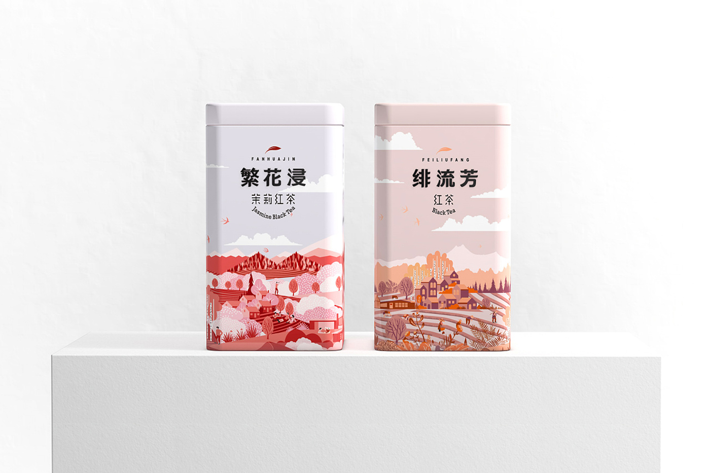 来自西北深山的玉叶茶叶包装设计-创意插画茶叶包装设计