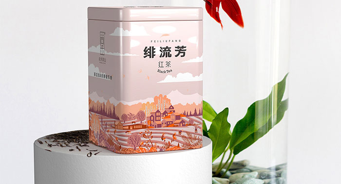 来自西北深山的玉叶茶叶包装设计-创意插画茶叶包装设计